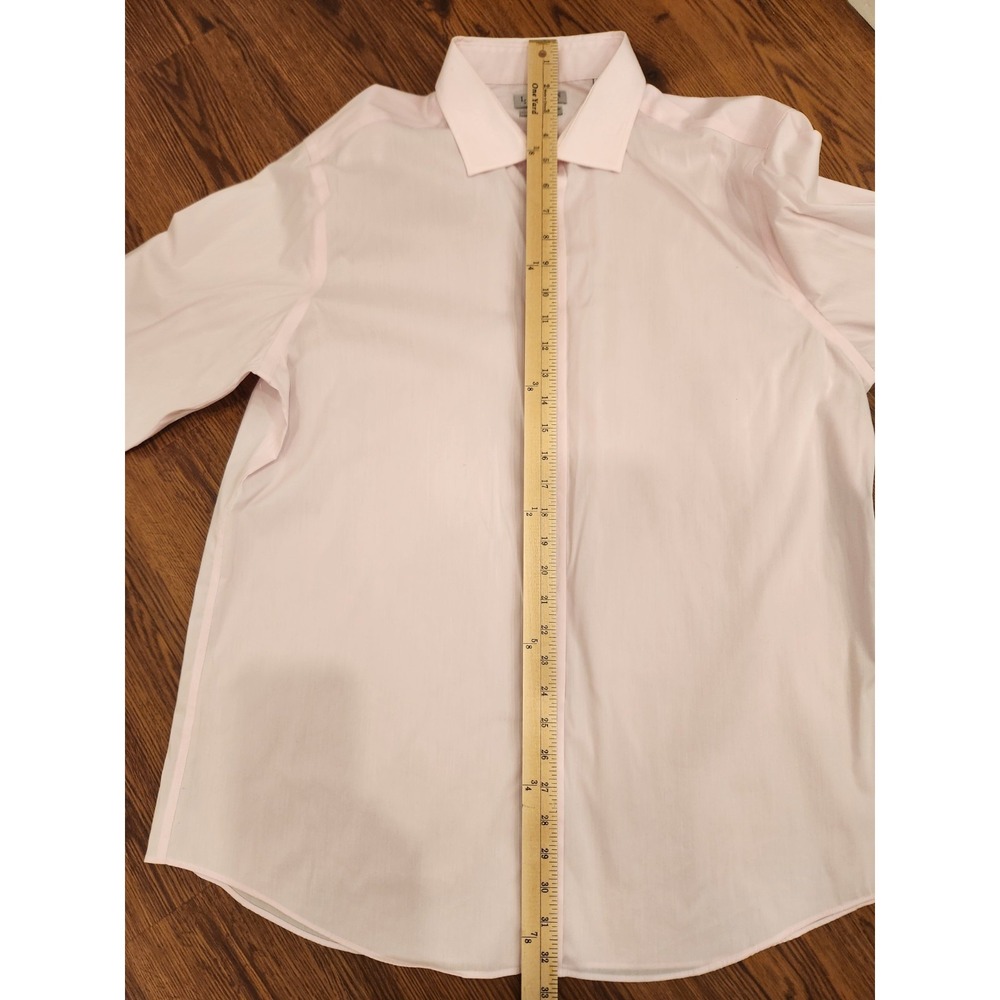 Lauren Ralph Lauren Mens Pink Slim Fit Stretch Dress Shirt 17.5 32/33 XL - Picture 7 of 7